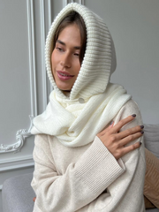 Lightweight Knit Ribbed Balaclava