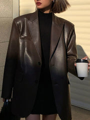 Lydia Leather Blazer