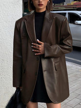 Lydia Leather Blazer