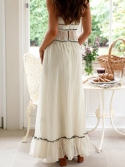 Cream Chiffon Skirt Set