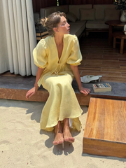 V-neck Ruffle Short Sleeve Skirt Set