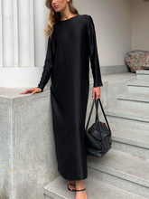 Slit satin maxi dress