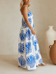 Linen Sleeveless Sheath Vacation Dress