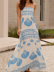 Sea Shell Printed Maxi Dress