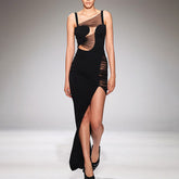 Robe longue à bretelles ajourées AMASS