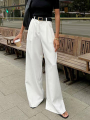 Solid Wide Leg Pants
