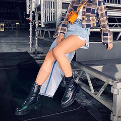 MORIKO ASYMMETRIC HIGH Waist MAXI DENIM Skirt