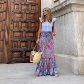 Printed Loose-Fitting Long Skirt