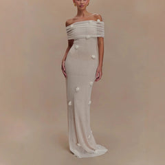 Floral One-Shoulder Midi Dress