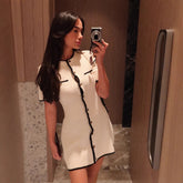 Knitted Waist Mini Dress