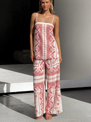 Loose Casual Suspenders Two Piece Suit