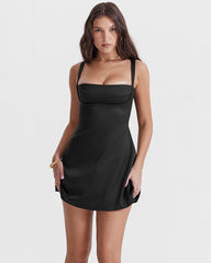 Robe courte en quartz rose - Noir