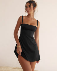 Robe courte en quartz rose - Noir