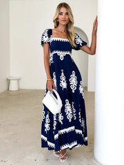 Holiday Style Printed Beach Dress