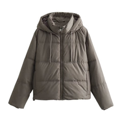 Kapuzenmantel mit Reißverschluss und Tasche