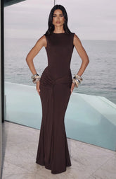 Pleated Vest Maxi Dress