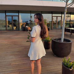 Knitted Waist Mini Dress