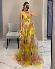 Mesh Printed Slip Dress