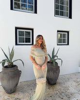 Floral One-Shoulder Midi Dress