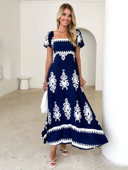 Holiday Style Printed Beach Dress