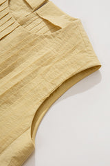 Plissiertes 2-teiliges Set - Gelb