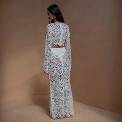 STICKEREI AUSHÖHLEN STRANDTOP und Rock SET