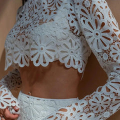 STICKEREI AUSHÖHLEN STRANDTOP und Rock SET