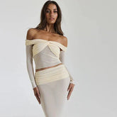 OFF SHOULDER TOP and MAXI Skirt SET