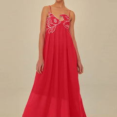 Robe longue sans manches RED SLING