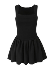 Fondness Frill Black Dress