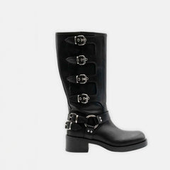 High Knee Boots with Belts