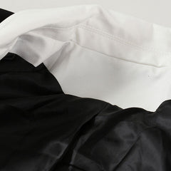 Blazer long à revers contrasté avant-gardiste avec taille zippée et bouton unique