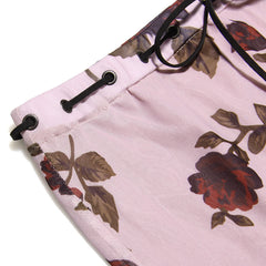 FeMinine Floral Tie Front Off The Shoulder Cropped Mesh Top Matching Set