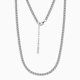 Iced Out Cubic Zirconia Rhodium Plated Sterling Silver Tennis NeckLace