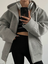 Minimalist Zipper Hooded Sweatshirt