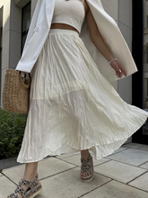 Pleated midi skirt
