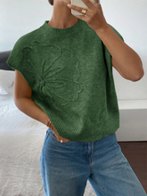 Embroidered knit vest