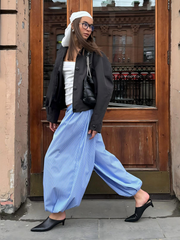 Striped Lantern Baggy Pants