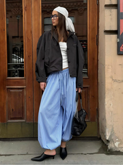 Striped Lantern Baggy Pants