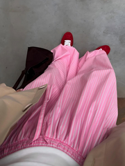 Striped Lantern Baggy Pants