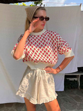 Strawberry Jacquard Short Sweater