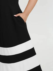 Round-Neck Mid-Sleeved Dress