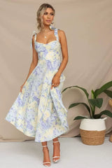 Printed Mid-Length Dress