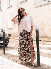 Printed Casual Mesh Dress