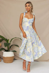 Printed Mid-Length Dress
