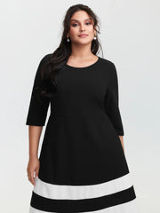 Round-Neck Mid-Sleeved Dress