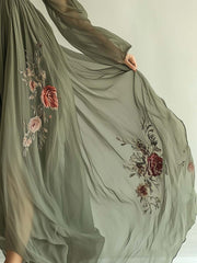 Printed V-Neck Dress