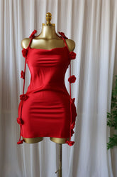 Otillie Rose Neckholder-Minikleid aus Satin