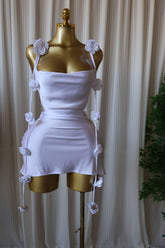 Otillie Rose Halter Satin Mini Dress