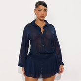 Collared Lace-Edged Dress